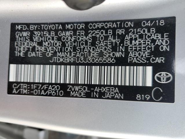 Photo 11 VIN: JTDKBRFU3J3065586 - TOYOTA PRIUS 