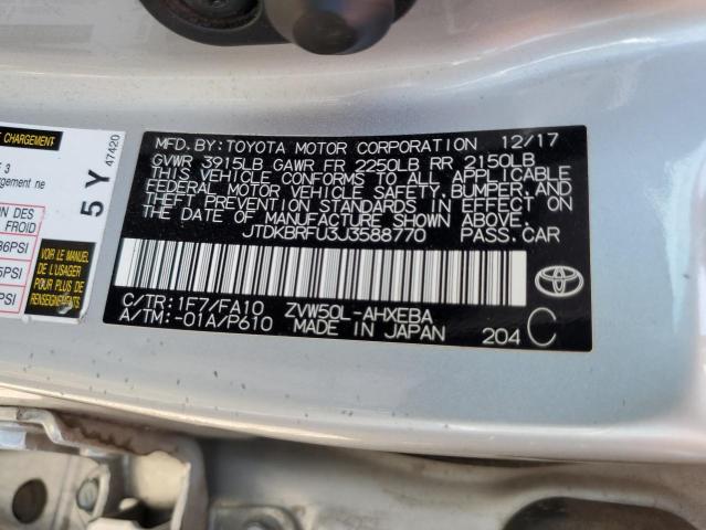 Photo 12 VIN: JTDKBRFU3J3588770 - TOYOTA PRIUS 