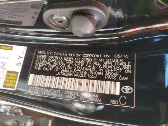 Photo 9 VIN: JTDKBRFU4G3011657 - TOYOTA PRIUS 