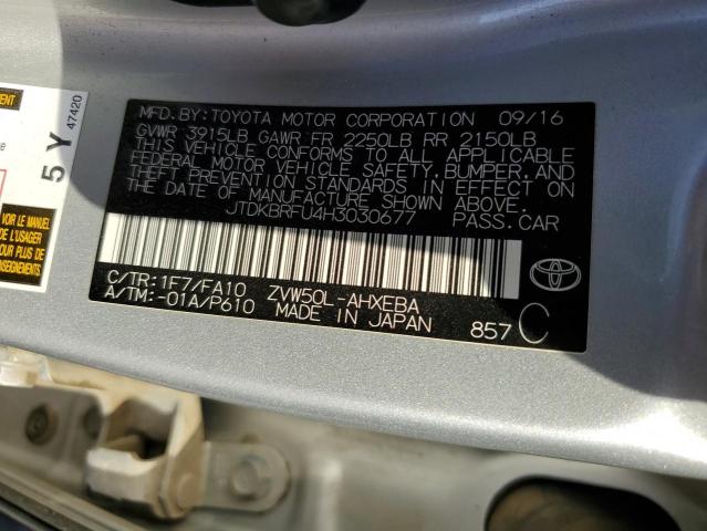 Photo 11 VIN: JTDKBRFU4H3030677 - TOYOTA PRIUS 