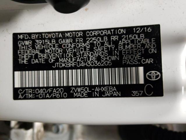 Photo 11 VIN: JTDKBRFU4H3036205 - TOYOTA PRIUS 