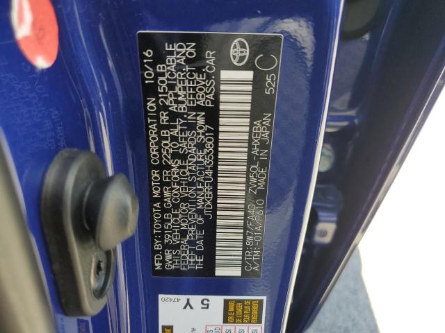 Photo 11 VIN: JTDKBRFU4H3538017 - TOYOTA PRIUS 