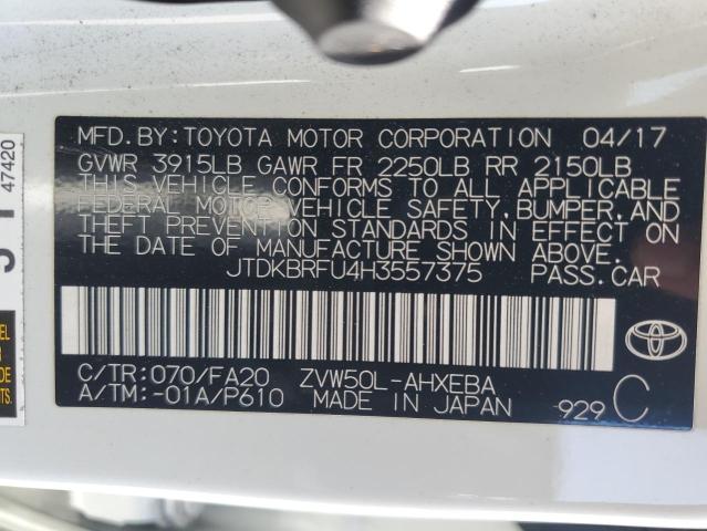 Photo 11 VIN: JTDKBRFU4H3557375 - TOYOTA PRIUS 