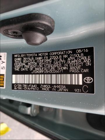 Photo 9 VIN: JTDKBRFU5H3026671 - TOYOTA PRIUS 