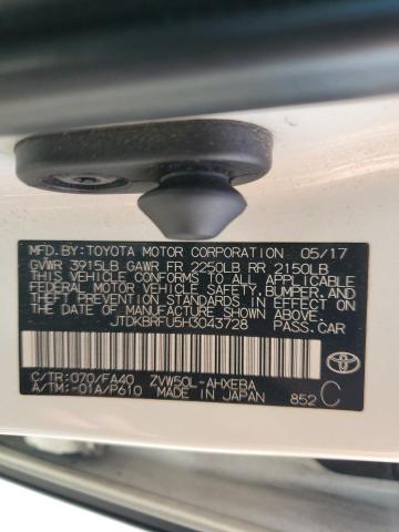 Photo 12 VIN: JTDKBRFU5H3043728 - TOYOTA PRIUS 