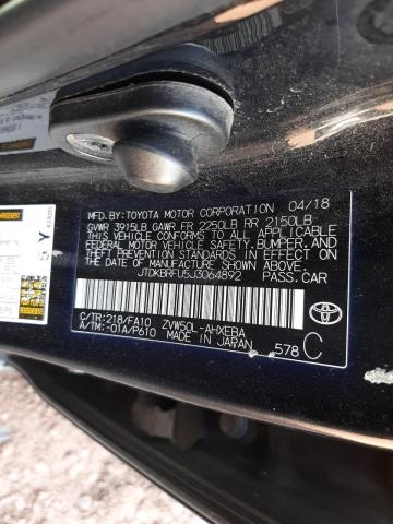 Photo 9 VIN: JTDKBRFU5J3064892 - TOYOTA PRIUS 