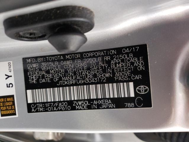 Photo 11 VIN: JTDKBRFU6H3043172 - TOYOTA PRIUS 