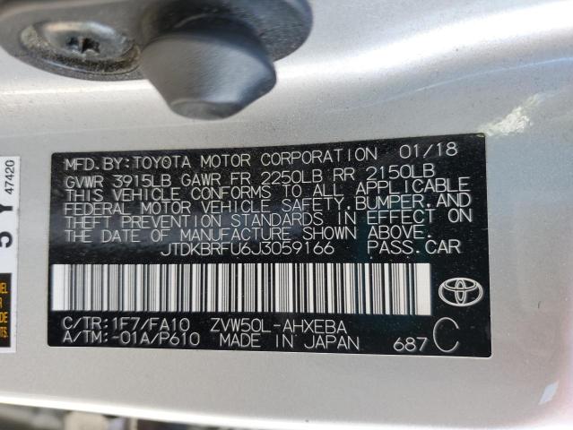 Photo 12 VIN: JTDKBRFU6J3059166 - TOYOTA PRIUS 