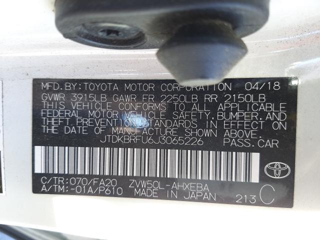 Photo 9 VIN: JTDKBRFU6J3065226 - TOYOTA PRIUS 