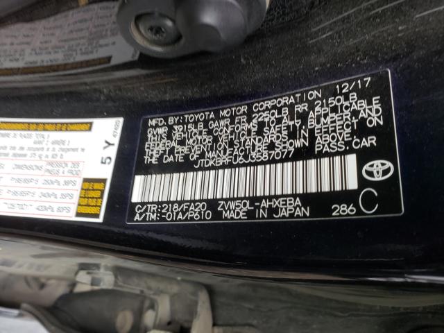 Photo 9 VIN: JTDKBRFU6J3587077 - TOYOTA PRIUS 