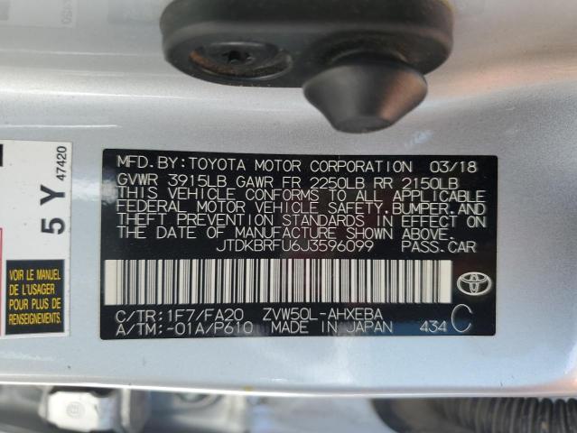 Photo 12 VIN: JTDKBRFU6J3596099 - TOYOTA PRIUS 