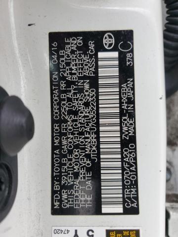 Photo 11 VIN: JTDKBRFU7G3522330 - TOYOTA PRIUS 