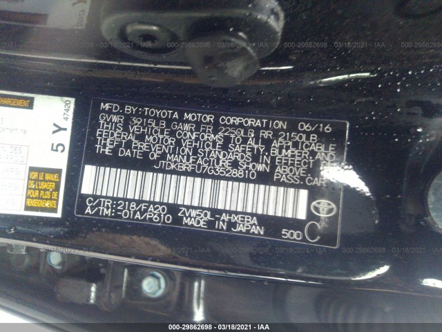 Photo 8 VIN: JTDKBRFU7G3528810 - TOYOTA PRIUS 