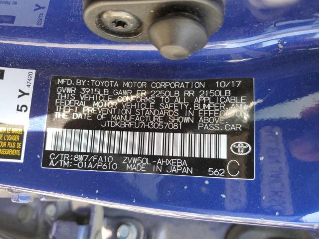 Photo 9 VIN: JTDKBRFU7H3057081 - TOYOTA PRIUS 