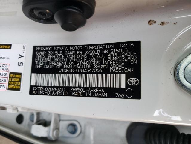 Photo 12 VIN: JTDKBRFU7H3547066 - TOYOTA PRIUS 