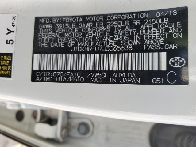 Photo 11 VIN: JTDKBRFU7J3065638 - TOYOTA PRIUS 