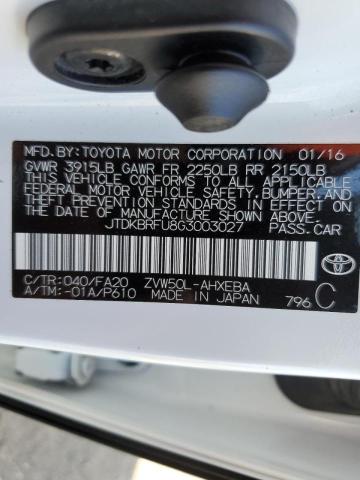 Photo 9 VIN: JTDKBRFU8G3003027 - TOYOTA PRIUS 