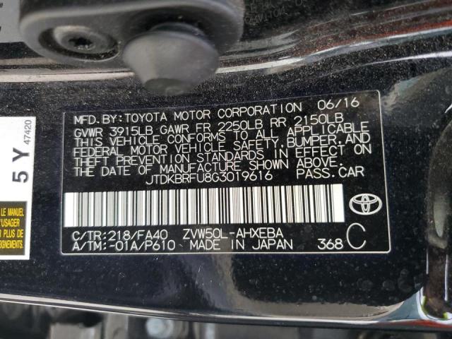 Photo 12 VIN: JTDKBRFU8G3019616 - TOYOTA PRIUS 