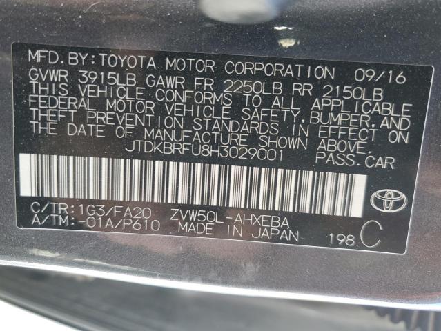 Photo 11 VIN: JTDKBRFU8H3029001 - TOYOTA PRIUS 