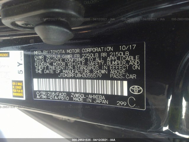 Photo 8 VIN: JTDKBRFU8H3055579 - TOYOTA PRIUS 