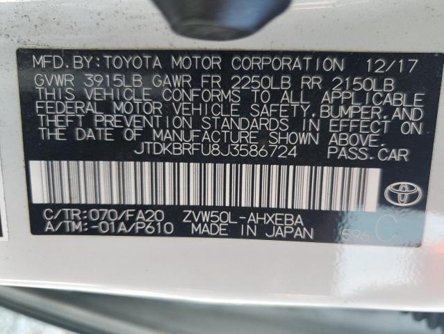 Photo 11 VIN: JTDKBRFU8J3586724 - TOYOTA PRIUS 