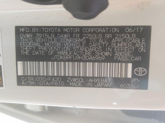 Photo 9 VIN: JTDKBRFU9H3046969 - TOYOTA PRIUS 