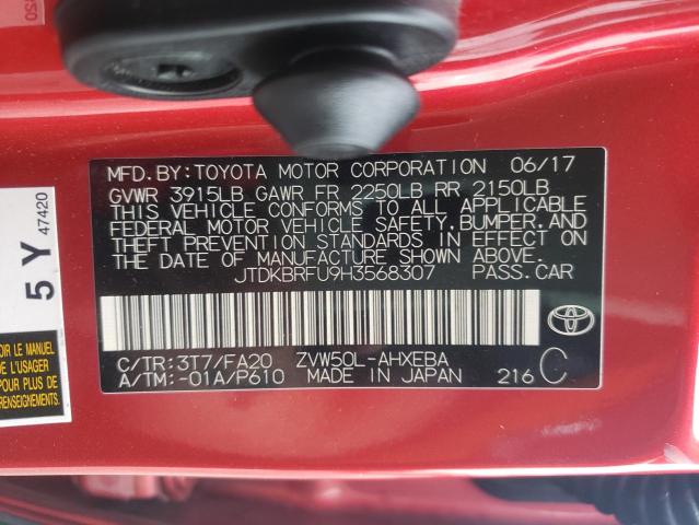 Photo 9 VIN: JTDKBRFU9H3568307 - TOYOTA PRIUS 