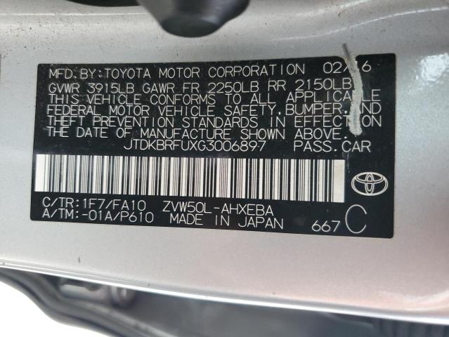 Photo 11 VIN: JTDKBRFUXG3006897 - TOYOTA PRIUS 