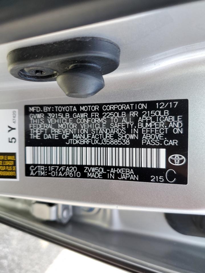 Photo 11 VIN: JTDKBRFUXJ3588538 - TOYOTA PRIUS 