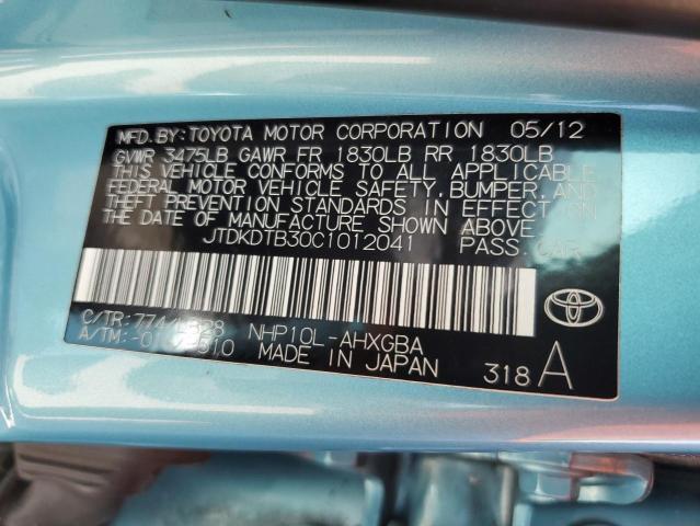 Photo 11 VIN: JTDKDTB30C1012041 - TOYOTA PRIUS C 