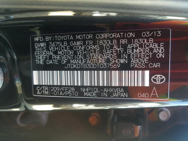 Photo 9 VIN: JTDKDTB30D1037569 - TOYOTA PRIUS C 