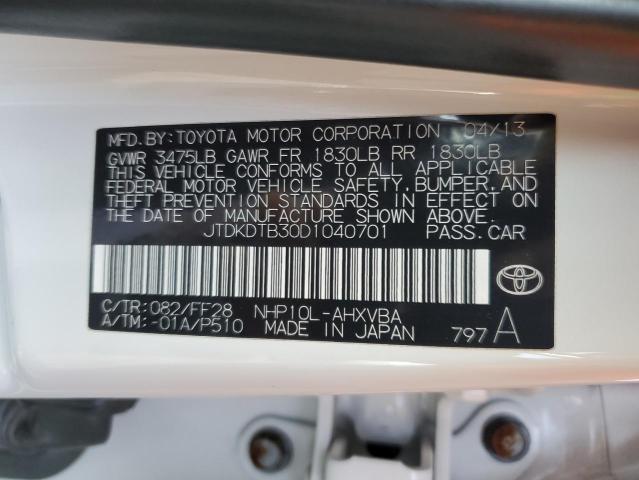 Photo 12 VIN: JTDKDTB30D1040701 - TOYOTA PRIUS 