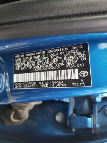 Photo 9 VIN: JTDKDTB30D1048104 - TOYOTA PRIUS C 