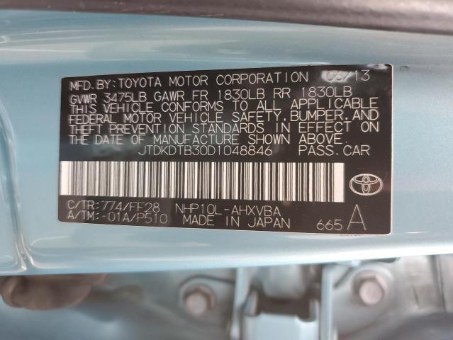 Photo 11 VIN: JTDKDTB30D1048846 - TOYOTA PRIUS C 