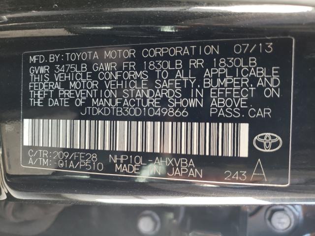 Photo 9 VIN: JTDKDTB30D1049866 - TOYOTA PRIUS C 