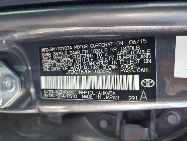 Photo 11 VIN: JTDKDTB30F1100690 - TOYOTA PRIUS 