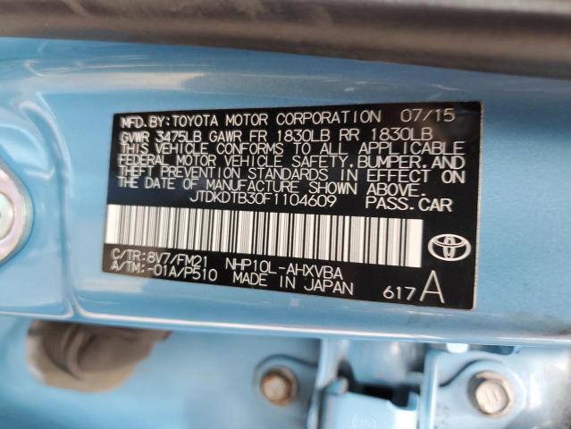 Photo 12 VIN: JTDKDTB30F1104609 - TOYOTA PRIUS 