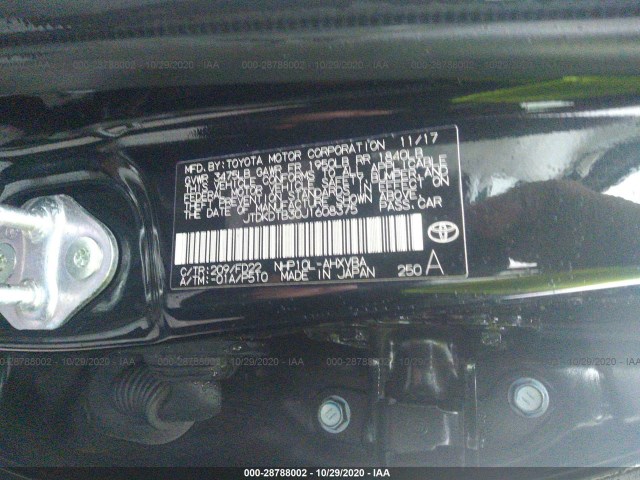 Photo 8 VIN: JTDKDTB30J1608375 - TOYOTA PRIUS C 