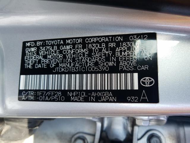 Photo 9 VIN: JTDKDTB31C1005390 - TOYOTA PRIUS C 