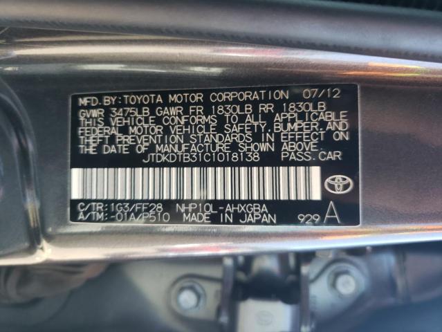 Photo 9 VIN: JTDKDTB31C1018138 - TOYOTA PRIUS C 