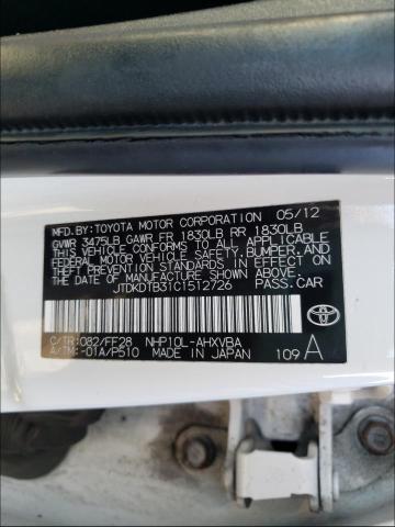 Photo 9 VIN: JTDKDTB31C1512726 - TOYOTA PRIUS C 