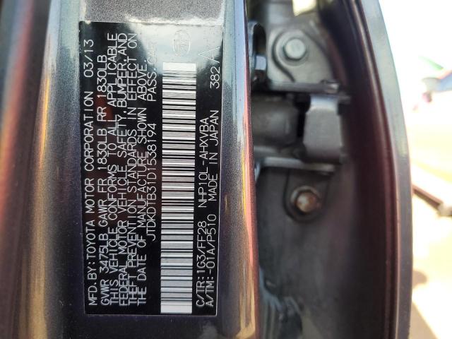 Photo 9 VIN: JTDKDTB31D1538194 - TOYOTA PRIUS 