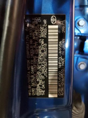 Photo 12 VIN: JTDKDTB31F1580318 - TOYOTA PRIUS C 