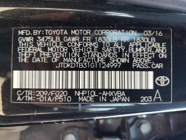 Photo 12 VIN: JTDKDTB31G1124997 - TOYOTA PRIUS C 