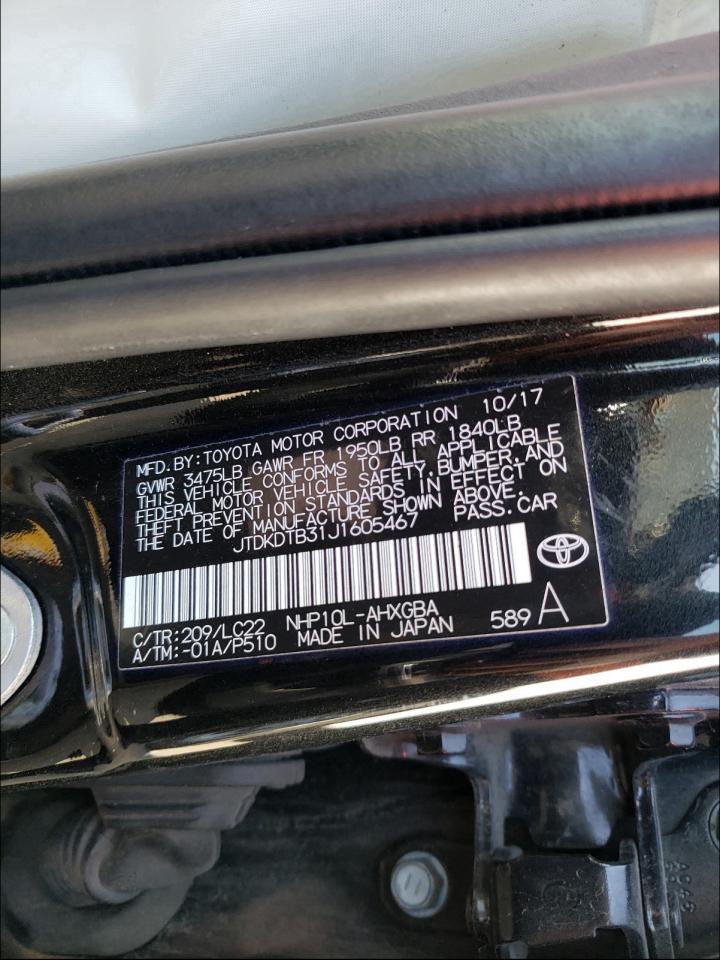 Photo 9 VIN: JTDKDTB31J1605467 - TOYOTA PRIUS C 