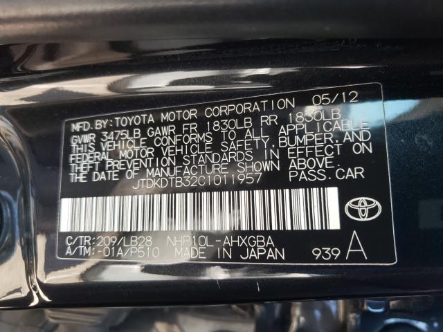 Photo 9 VIN: JTDKDTB32C1011957 - TOYOTA PRIUS C 