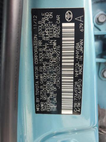 Photo 12 VIN: JTDKDTB32C1029276 - TOYOTA PRIUS 