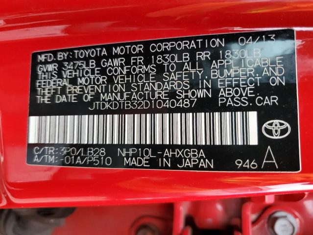 Photo 11 VIN: JTDKDTB32D1040487 - TOYOTA PRIUS 