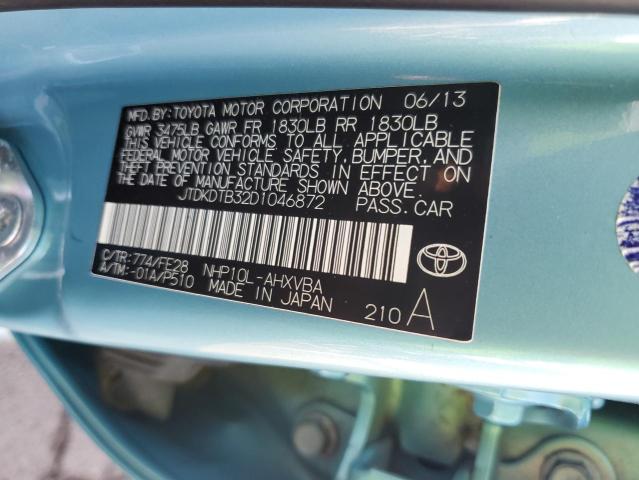 Photo 11 VIN: JTDKDTB32D1046872 - TOYOTA PRIUS C 