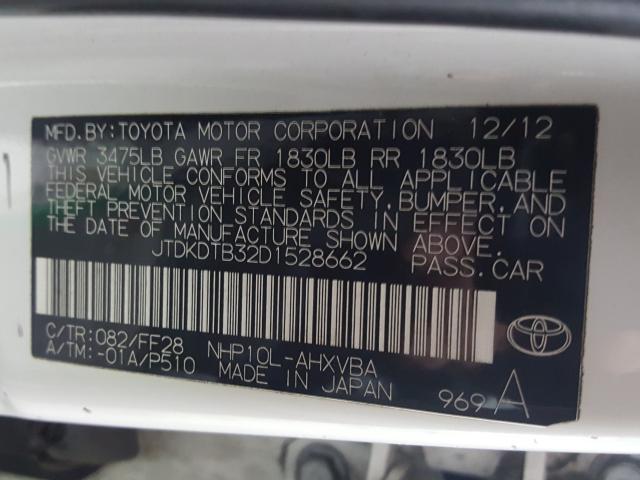 Photo 9 VIN: JTDKDTB32D1528662 - TOYOTA PRIUS C 